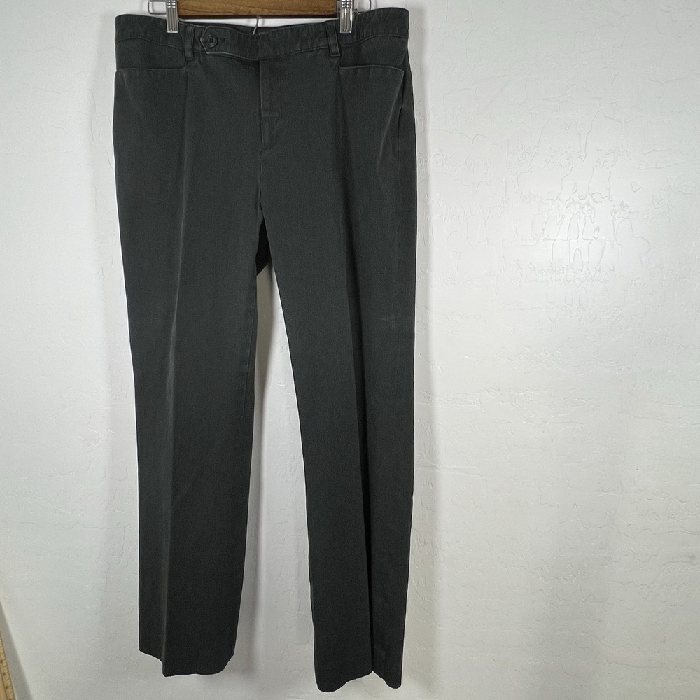 Lauren Ralph Lauren Pants Women's Sz 14 Gray Adelle Flat Front Stretch Trouser